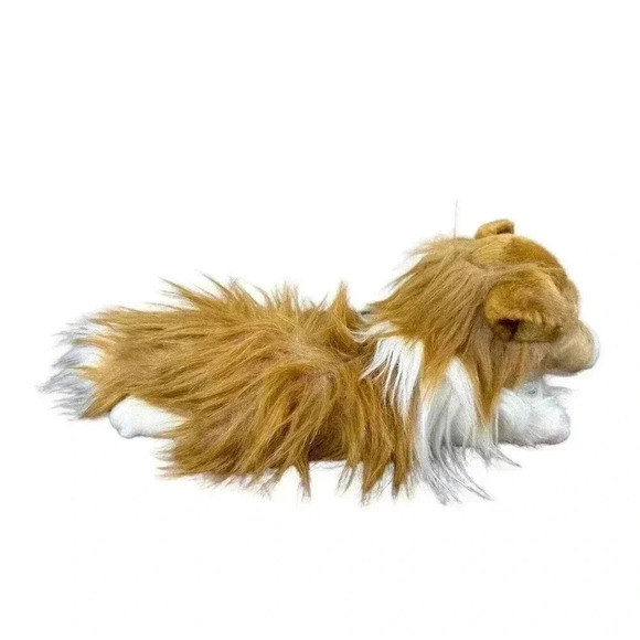 Vintage Yomiko Classics Realistic Collie Dog Plush Stuffed Animal Laying Down - Picture 2 of 10